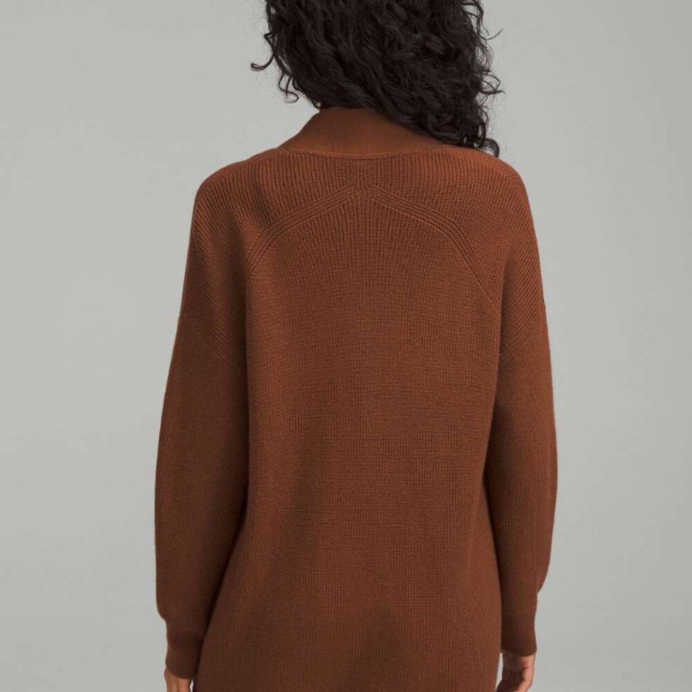 Merino Wool-blend Ribbed Long Wrap, size 2 - Picture 4 of 4